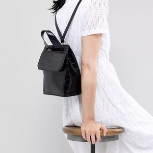 ASOS DESIGN mini croc backpack